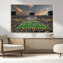 University of Michigan Wolverines Print Canvas, Football