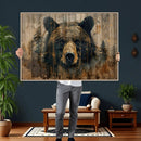 Abstract 399 Bear Wall Art | Rustic Cabin Wall Decor with by MyGreatCanvas | Canvas Wall Art Prints | Photo Prints & Wall Decor