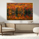 Fall Foliage Wall Art - Autumn Reflection Canvas Print,
