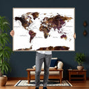 World Map Canvas Print – Detailed Map of the World Wall Art by MyGreatCanvas | Canvas Wall Art Prints | Photo Prints & Wall Decor