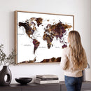 World Map Canvas Print – Detailed Map of the World Wall Art