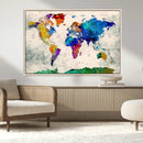 World Map Canvas Print – Framed Travel Map Wall Art for by MyGreatCanvas | Canvas Wall Art Prints | Photo Prints & Wall Decor