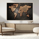 World Map Canvas Print – Framed Travel Map Wall Art for