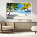 Blue Beach and Sea Wall Art Canvas Print by MyGreatCanvas | Canvas Wall Art Prints | Photo Prints & Wall Decor