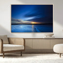 Blue Sunset Ocean Canvas Wall Art Print – Serene Coastal by MyGreatCanvas | Canvas Wall Art Prints | Photo Prints & Wall Decor