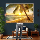 Beach Sunset Canvas Wall Art Print - Tropical Beach Canvas by MyGreatCanvas | Canvas Wall Art Prints | Photo Prints & Wall Decor