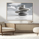 Still Life Black and White Zen Stones Wall Art Canvas,