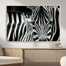 Zebra Wall Art – Zebra Close Up Wall Art – Framed Black by MyGreatCanvas | Canvas Wall Art Prints | Photo Prints & Wall Decor