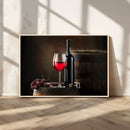 Red Wine and Bottle Canvas Print