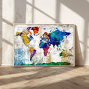 World Map Canvas Print – Framed Travel Map Wall Art for by MyGreatCanvas | Canvas Wall Art Prints | Photo Prints & Wall Decor