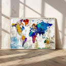 World Map Canvas Print – Framed Travel Map Wall Art for by MyGreatCanvas | Canvas Wall Art Prints | Photo Prints & Wall Decor