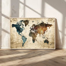 World Map Canvas Print – Detailed Map of the World Wall Art by MyGreatCanvas | Canvas Wall Art Prints | Photo Prints & Wall Decor