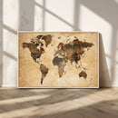 Push Pin World Map Canvas Print – Framed Travel Tracker Wall by MyGreatCanvas | Canvas Wall Art Prints | Photo Prints & Wall Decor