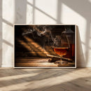 Whiskey and Cigar Wall Art Canvas Print by MyGreatCanvas | Canvas Wall Art Prints | Photo Prints & Wall Decor