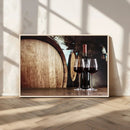 Wine and Barrel Wall Art Canvas Print by MyGreatCanvas | Canvas Wall Art Prints | Photo Prints & Wall Decor