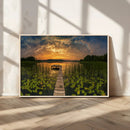 Lake and Flower Wall Art Canvas Print