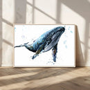 Watercolor Whale Wall Art Canvas Print by MyGreatCanvas | Canvas Wall Art Prints | Photo Prints & Wall Decor