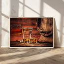 Whiskey and Cigar Canvas Wall Art | 3 Panel Bar Room Decor by MyGreatCanvas | Canvas Wall Art Prints | Photo Prints & Wall Decor