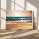Serene Beach Path Canvas Art, Giclee Canvas Print with