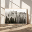 Foggy Mountain Wall Art | 3-Panel Foggy Forest and Mountain