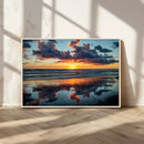 Beach Sunset Print - Stunning Ocean Canvas Artwork with