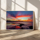 Glorious Sunset on The Beach Wall Art Canvas Print