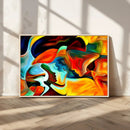 Human Love Figures Abstract Wall Art Canvas Print
