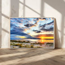 Sunset On The Ocean Wall Art Canvas Print