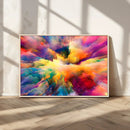 Blazing Vibrant Colors Cloud Wall Art Canvas Print