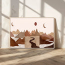 Boho Wall Art Canvas Print Set Mid-Century Prints Bohemian