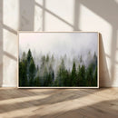 Misty Pine Forest Wall Art Canvas Print | 3 Panel Green by MyGreatCanvas | Canvas Wall Art Prints | Photo Prints & Wall Decor