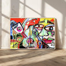 Picasso Style Art Abstract Canvas Wall Art Print , Colorful