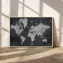 World Map Canvas Print – Detailed Map of the World Wall Art