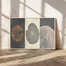 Boho Tree Ring Wall Art, Modern Minimalist Wood Grain