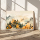Abstract Watercolor Mountains and Trees Autumn Art, by MyGreatCanvas | Canvas Wall Art Prints | Photo Prints & Wall Decor