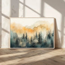 Abstract Forest Print - Mountain Wall Art | Autumn Landscape