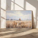 Golden Fields Wall Art Print Canvas – Serene Landscape of