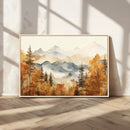 Golden Autumn Forest Wall Art Canvas | Mountain Landscape