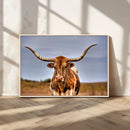 Texas Longhorn Wall Art Print, Framed Longhorn Cow Wall Art