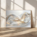 Abstract art Grey and Gold Lines Wall Art