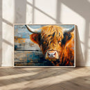 Highland Cow Abstract Canvas Wall Art – Bold Farmhouse