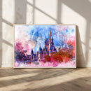 Disney Wall Art: Dreamy Watercolor Cinderella Castle Canvas by MyGreatCanvas | Canvas Wall Art Prints | Photo Prints & Wall Decor