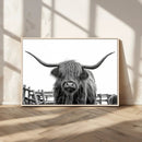 Longhorn Canvas Print, Bighorn Cow Wall Art Canvas Print
