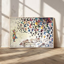 Banksy Wall Art - Banksy Girl Butterfly Graffiti Wall Art