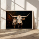 Texas Longhorn Wall Art | 3-Panel Large Texas Longhorn