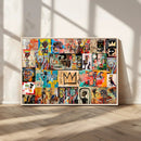 Abstract Art Collage Wall Art Canvas Print – Framed, Ready