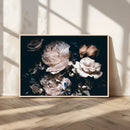 Pink Peonies Flowers Large Canvas Art Print