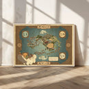 Avatar Wall Art: The Last Airbender Vintage Map - Wall Art