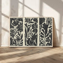 Modern Botanical Wall Art - Floral Black and White Canvas