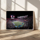 Ben Hill Griffin Stadium Night Game Triple Canvas Wall Art -
